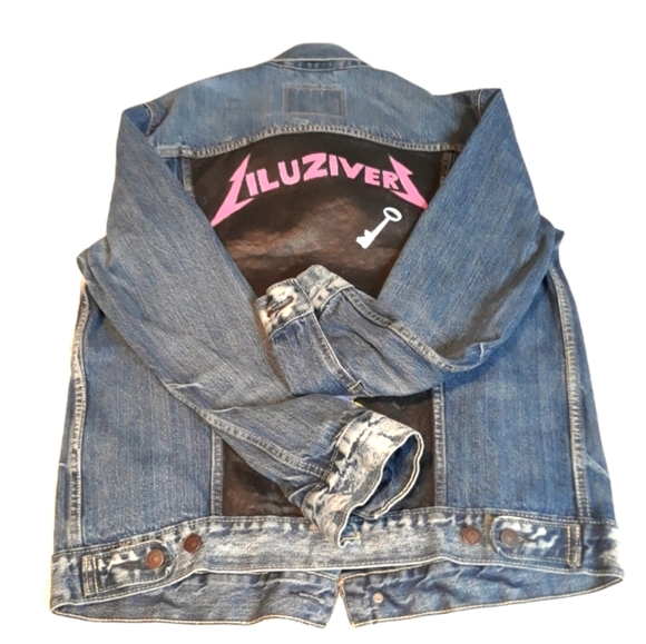 Levi Lil Uzivert Denim Trucker Size L - Picture 3 of 4